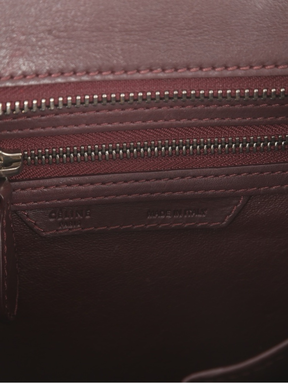 ♥️ Celine Burgundy Leather Mini Luggage Tote ♥️ - Picture 12 of 16